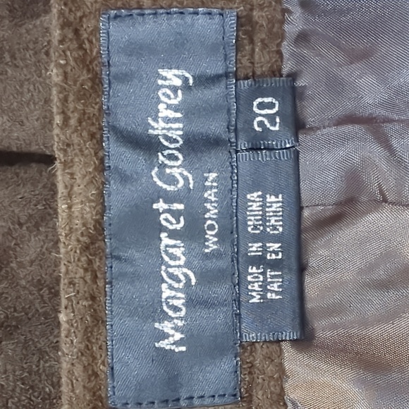 Vintage Margaret Godfrey Leather Suede Brown Pants Plus Size 20 - Picture 12 of 14
